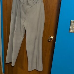 Ashro Women's Gray Pinstripe Trousers